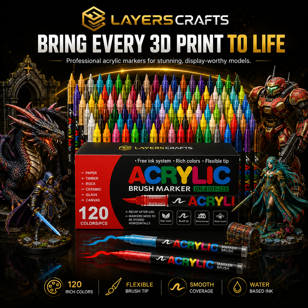 LayersCrafts DetailPro™ Acrylic Markers