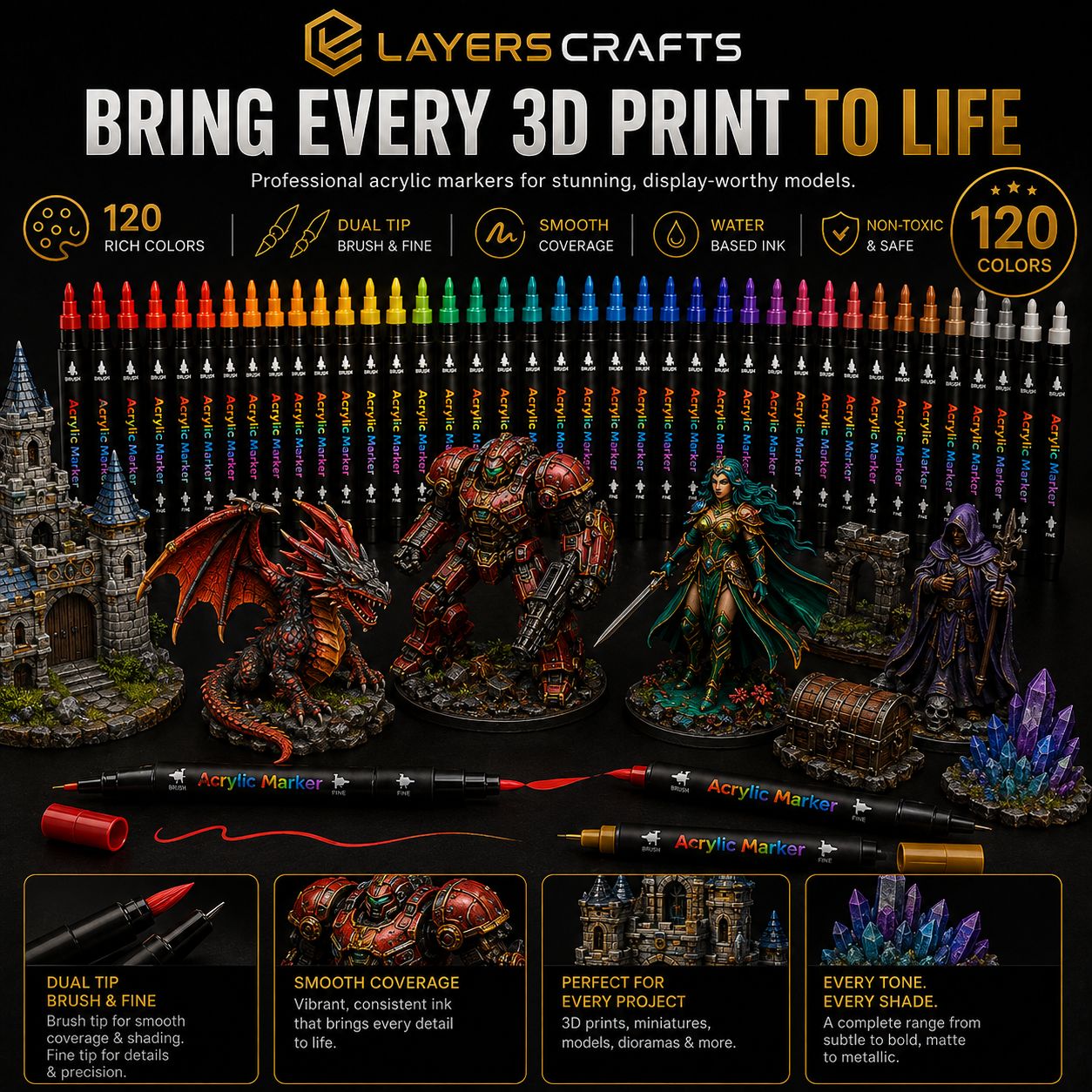 DetailPro™ Acrylic Markers - LayersCraftsDetailPro™ Acrylic Markers