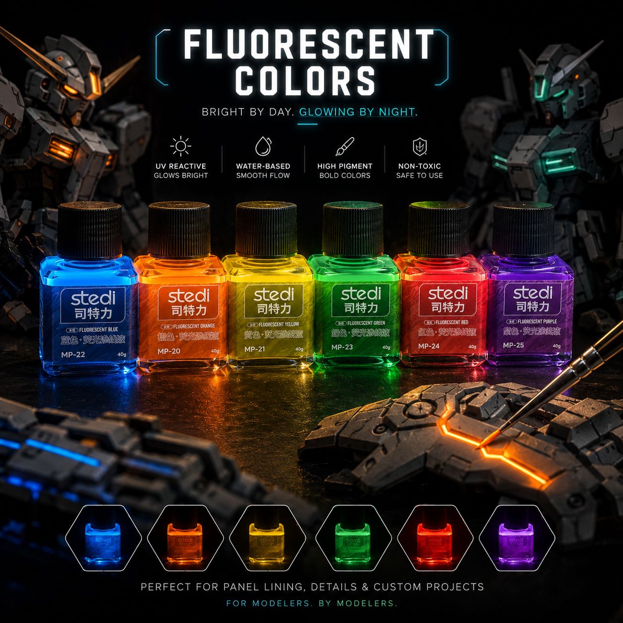 Fluorescent Accent Ink - LayersCraftsFluorescent Accent Ink