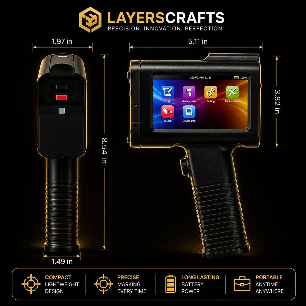 Handheld Inkjet Printer — Professional Portable Inkjet Printer - LayersCraftsHandheld Inkjet Printer — Professional Portable Inkjet Printer