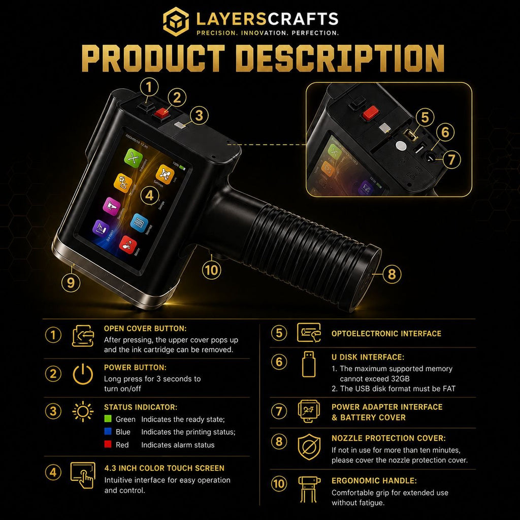 Handheld Inkjet Printer — Professional Portable Inkjet Printer - LayersCraftsHandheld Inkjet Printer — Professional Portable Inkjet Printer