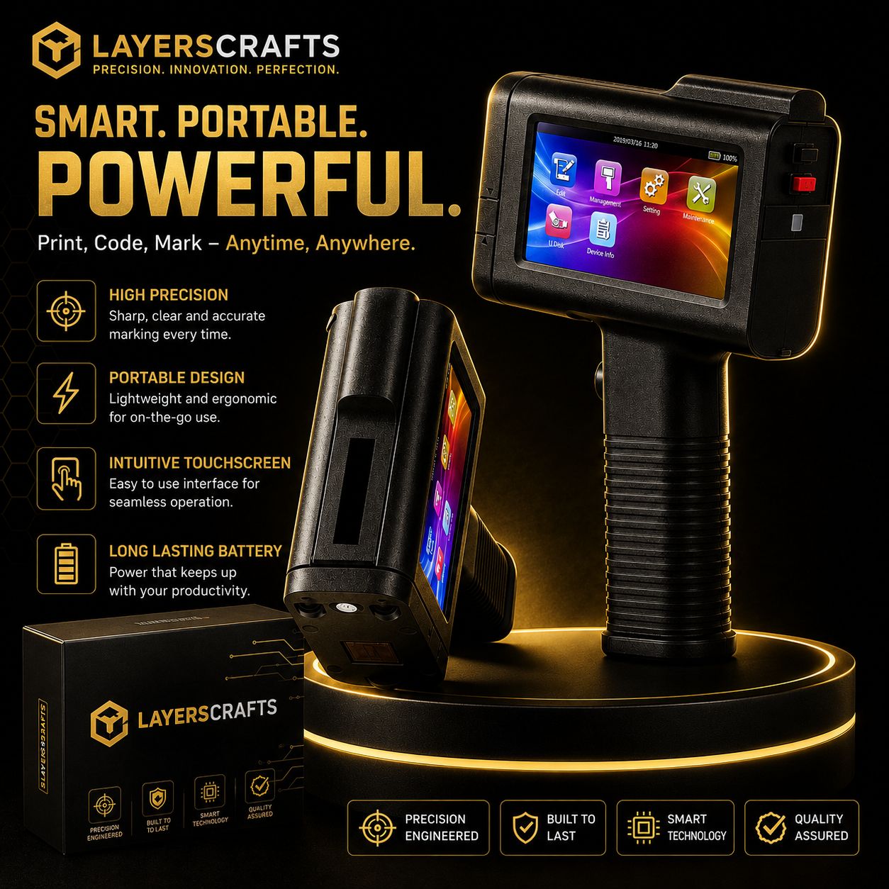 Handheld Inkjet Printer — Professional Portable Inkjet Printer - LayersCraftsHandheld Inkjet Printer — Professional Portable Inkjet Printer