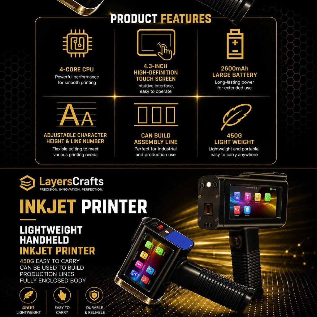 Handheld Inkjet Printer — Professional Portable Inkjet Printer - LayersCraftsHandheld Inkjet Printer — Professional Portable Inkjet Printer
