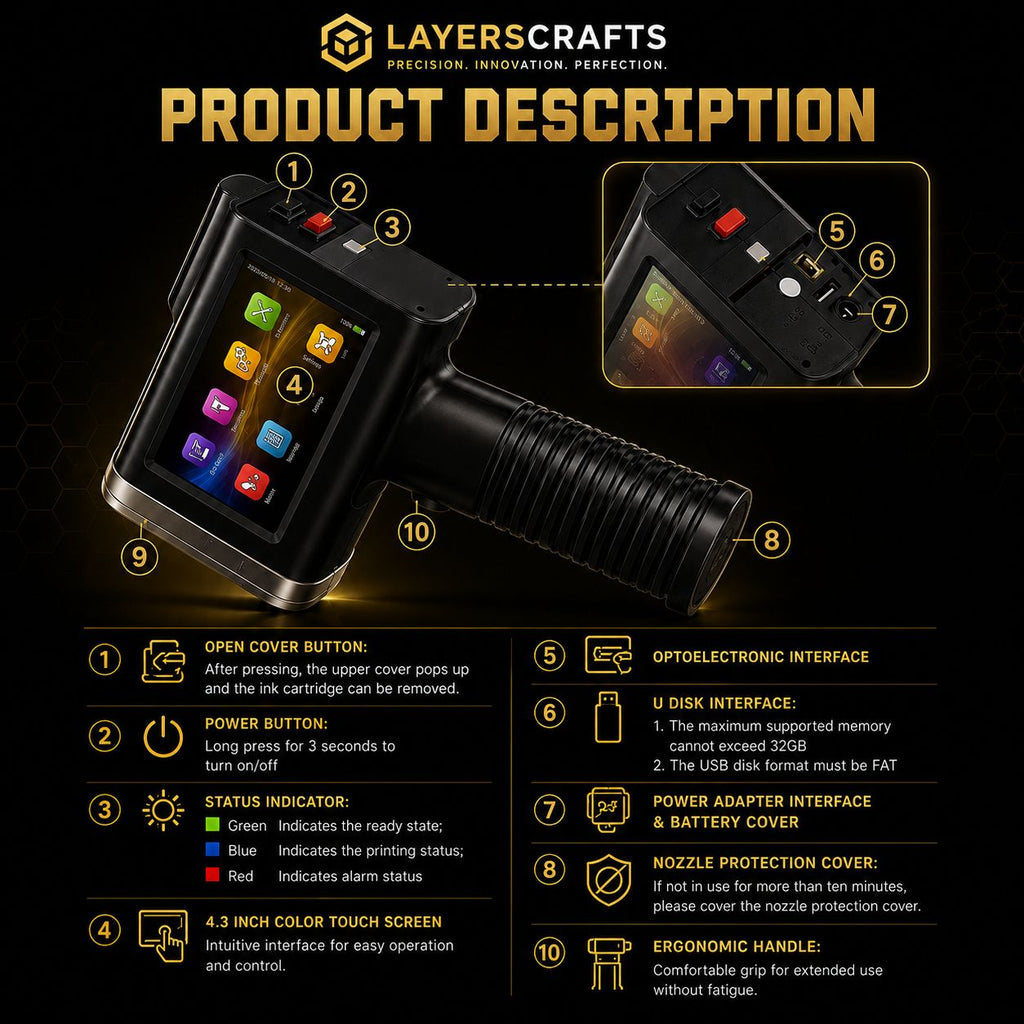 Handheld Inkjet Printer — Professional Portable Inkjet Printer
